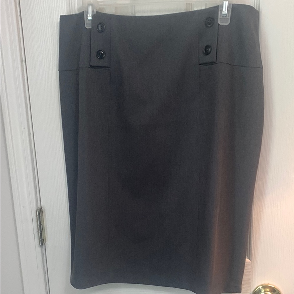 Elegant DarkGrey Pencil Skirt